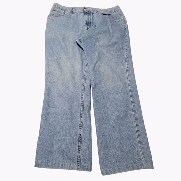 Lee Jeans Mens Size 38 X 30 Straight Leg High Rise Light Wash Denim Pants - Picture 2 of 7